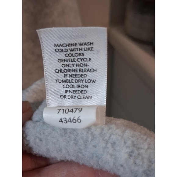 J. Jill Womens Medium Petite Gray Hooded Parka Detachable Fleece Lining Jacket - Picture 8 of 8